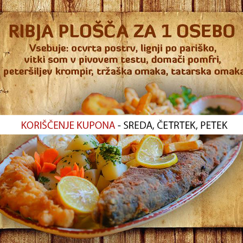 bogato ribjo ploščo za 1 osebo Zelena dolina - Kuponko.si