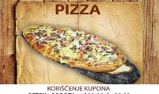 -53% popust na podolgovato pizzo, servirano na leseni p - Kuponko.si