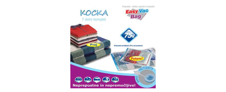 Prihranite prostor v omari s 7 vakuumskimi vrečami EASY - Kuponko.si