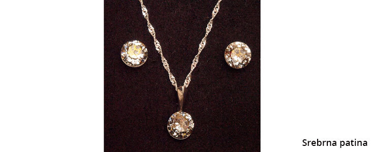 Eleganten set ogrlice in uhanov s srebra s kristali Swa - Kuponko.si