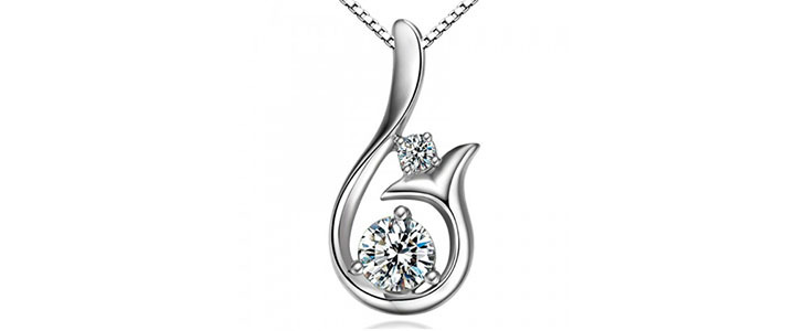 Kar 69% popust na srebrno verižico s Swarovski® element - Kuponko.si