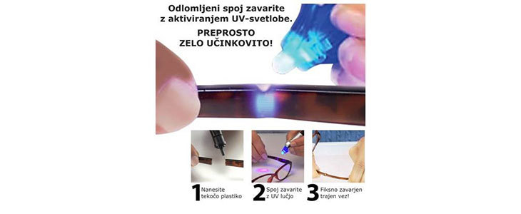 65% popust na 5 sekundno hitro lepilo Visbell FIX z UV - Kuponko.si