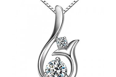 Srebrna verižica s Swarovski® elementi brez niklja Srebrna verižica s Swarovski® elementi brez niklja