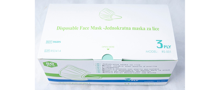 Komplet 50 kosov troslojnih mask s CE certifikatom - Kuponko.si