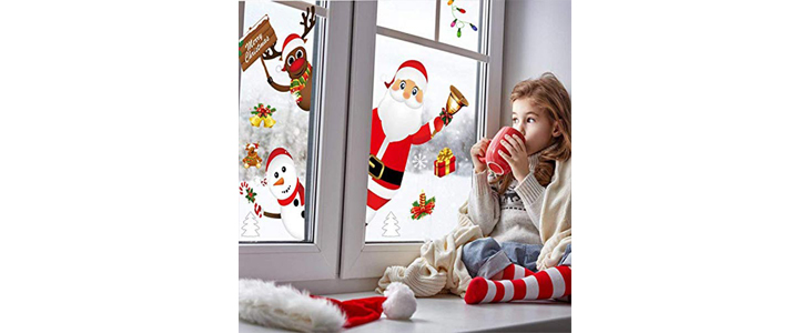 Božične statične nalepke SantaJoy, 90-delni set - Kuponko.si