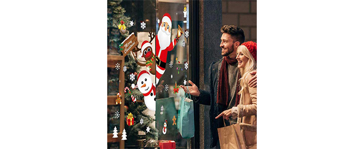 Božične statične nalepke SantaJoy, 90-delni set - Kuponko.si