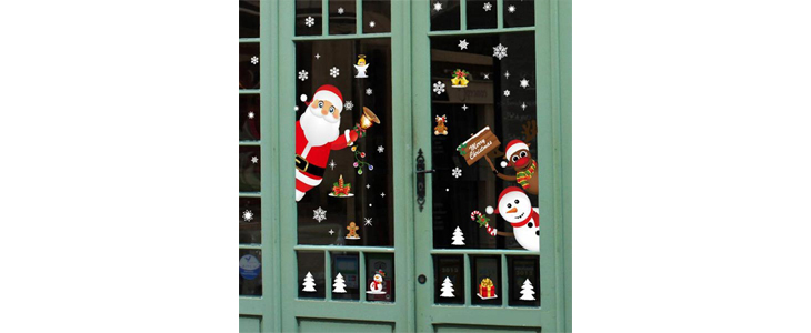 Božične statične nalepke SantaJoy, 90-delni set - Kuponko.si