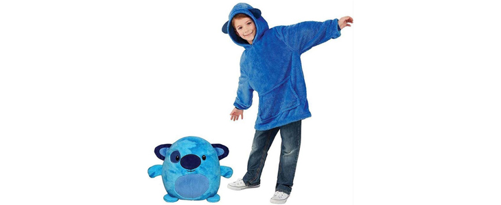 KidsHoodie, 3v1 plišasta igrača, vzglavnik in pulover - Kuponko.si