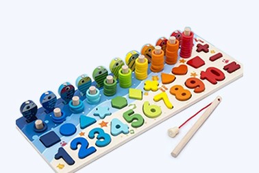 Montessori poučna lesena igrača 5v1