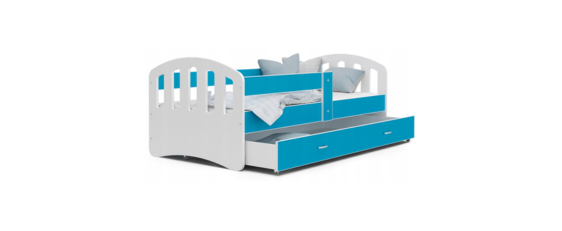 Otroška postelja Happy Premium, predal, ležišče, pod - Kuponko.si