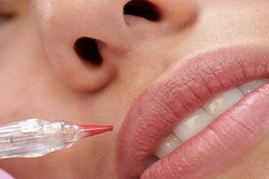 Mikropigmentacijo ustnic, PMU lips aquarell v salonu G 