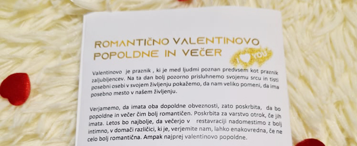 Valentinova čokolada, personalizirana nalepka - Kuponko.si