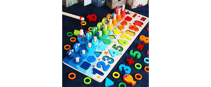 Montessori poučna lesena igrača 5v1 - Kuponko.si