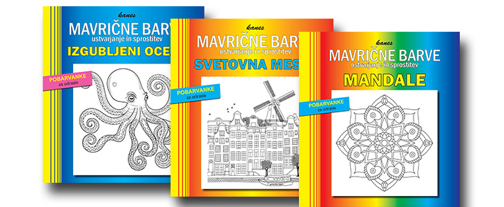 Paket 3 pobarvank za odrasle. mandale - Kuponko.si