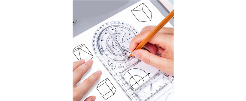 Večnamensko geometrijsko ravnilo, risanje - Kuponko.si