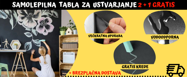 SAMOLEPILNA ČRNA FOLIJA PIŠI-BRIŠI - Kuponko.si
