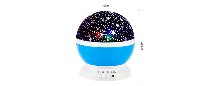 Vrteči projektor zvezdno nebo s 7 LED barvami - Kuponko.si