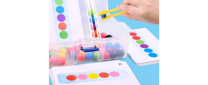 Montessori igrača - ujemanje perlic v epruveti - Kuponko.si
