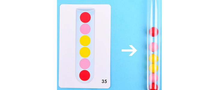 Montessori igrača - ujemanje perlic v epruveti - Kuponko.si