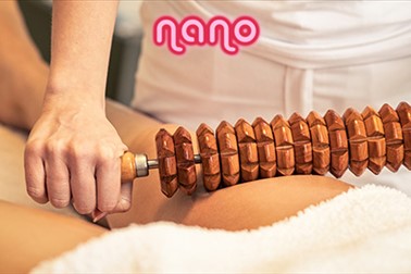 Salon Nano: anticelulitna masažo nog, maderoterapija