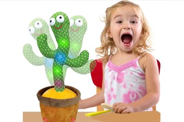 Zabaven mehak kaktus, ki poje, pleše, predvaja glasbo