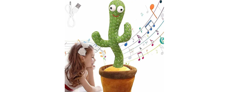 Zabaven mehak kaktus, ki poje, pleše, predvaja glasbo - Kuponko.si