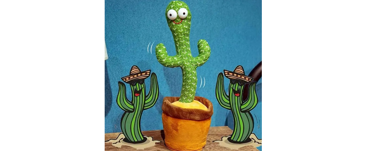 Zabaven mehak kaktus, ki poje, pleše, predvaja glasbo - Kuponko.si