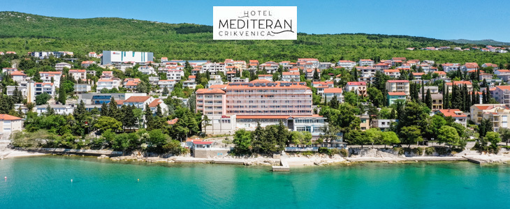 Hotel Mediteran 3*, Cirkvenica: oodih za 2, polpenzion - Kuponko.si