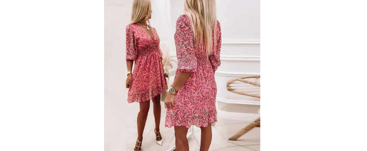Lahka in trendi poletna obleka FloralDress - Kuponko.si
