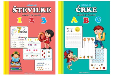 Otroške vadnice za učenje številk in abecede