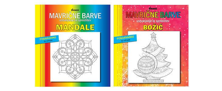 Paket 4 pobarvank za odrasle. mandale - Kuponko.si
