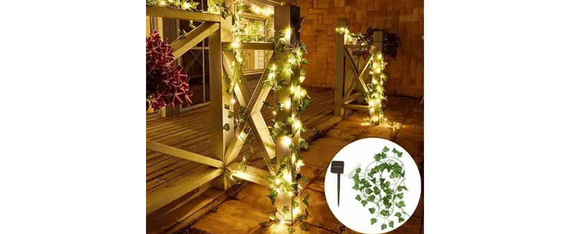 LeafLights, dekorativni trak, 50 solarnih lučk, zelenje - Kuponko.si