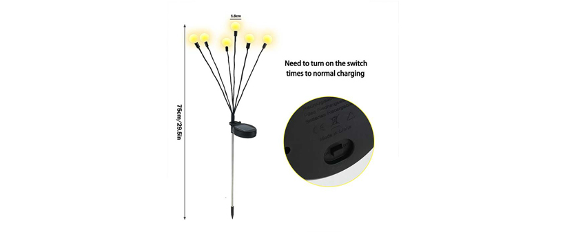 Solarna vrtna svetilka s 6 lučkami FireflyLights - Kuponko.si
