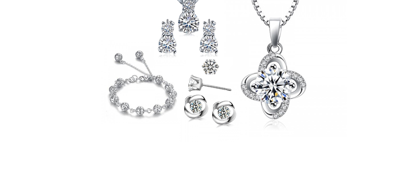 Vrhunski 4-delni set nakita s kristali Swarovski® - Kuponko.si