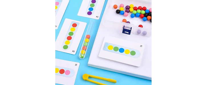 Montessori igrača - ujemanje perlic v epruveti - Kuponko.si