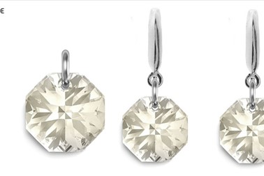 Set srebrnega nakita Swarowski kristali