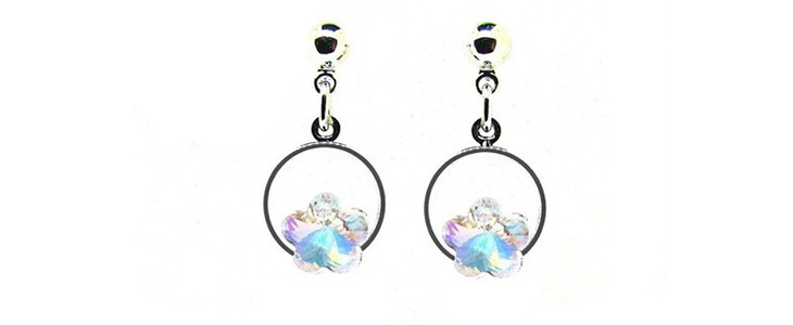 Unikatni uhani Blue Rose s Swarovski kristalom! - Kuponko.si