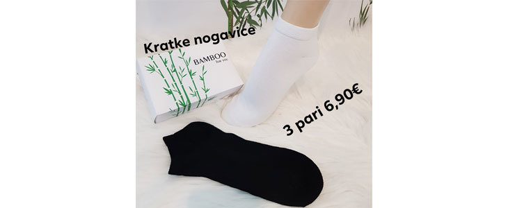 Komplet 3 parov nizkih bambus nogavic - Kuponko.si
