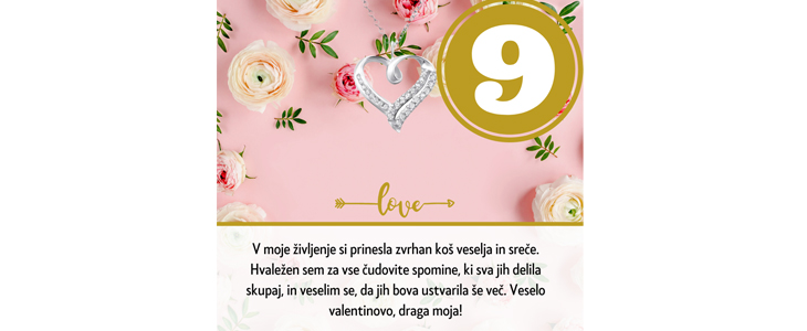 Valentinova verižica personalizirana - Kuponko.si