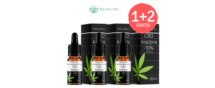 CBD kapljice 10% (10 ml) Primus natura - Kuponko.si