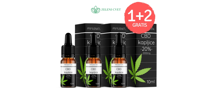 CBD kapljice 20% (10 ml) Primus natura - Kuponko.si