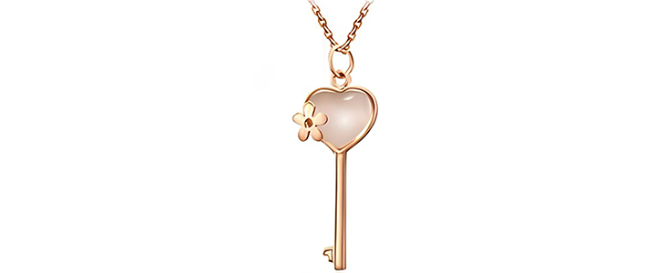 Prestižna srebrna verižica Heart Key - Kuponko.si