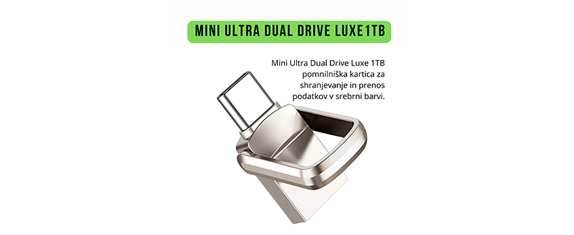 Pomnilniška kartica Mini Ultra Dual Drive Luxe 1 TB! - Kuponko.si