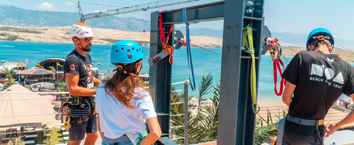 Noa Zipline: spust zipline, Pag, plaža Zrće - Kuponko.si