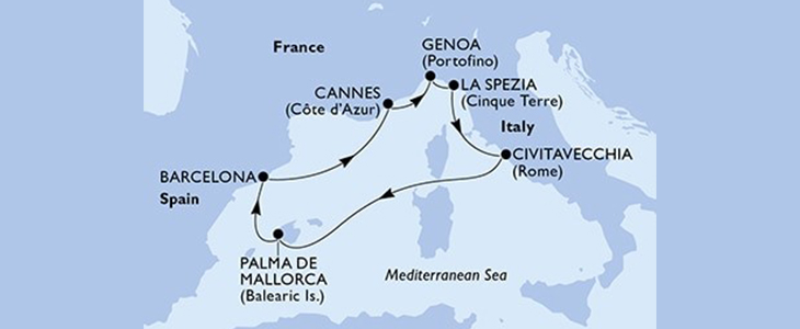 Križarjenje z MSC Seaview Italija-Španija-Francija - Kuponko.si