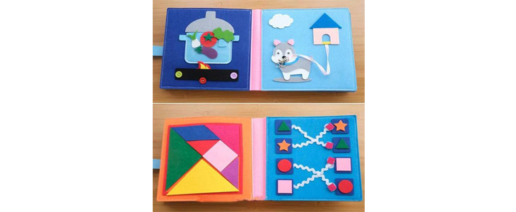 Montessori 3D senzorična knjiga  - Kuponko.si
