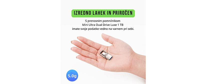 Pomnilniška kartica Mini Ultra Dual Drive Luxe 1 TB! - Kuponko.si