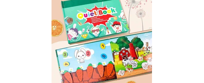 Tiha knjiga, QuietBook, živali, igrača - Kuponko.si