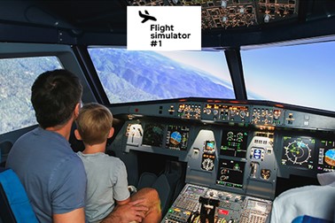 Flight simulator #1, let v letalskem simulatorju