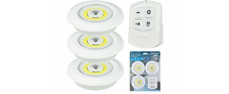 3x brezžična svetilka LED COB, daljinsko upravljanje - Kuponko.si